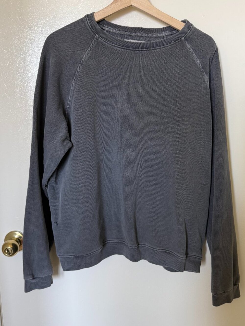 Bare Knuckles Gray Raglan Crewneck Sweater XXL